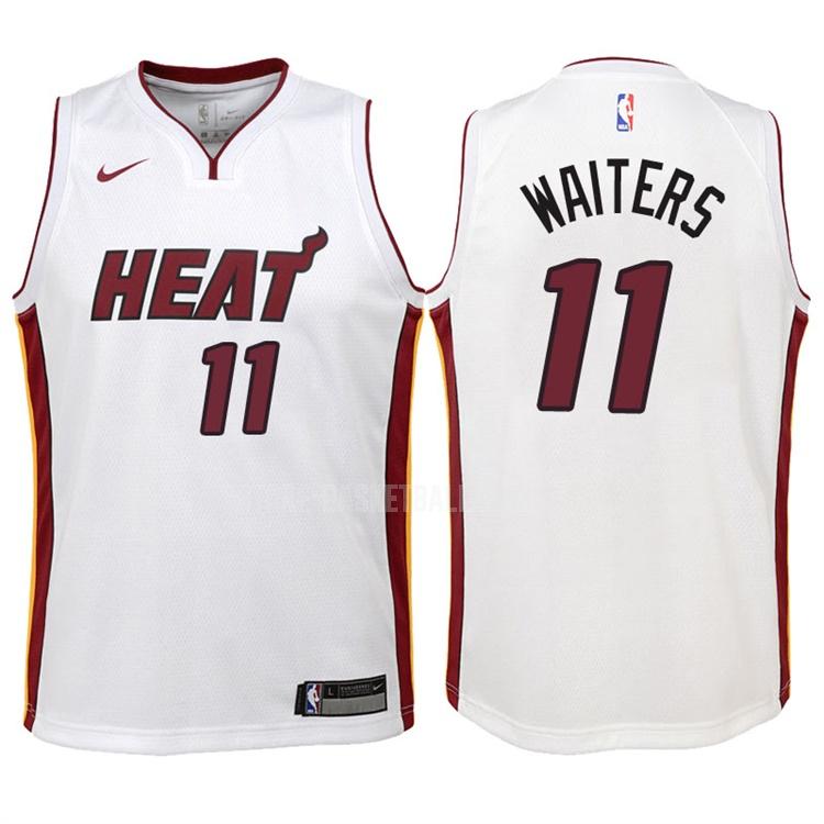 2017-18 miami heat dion waiters 11 white association youth replica jersey