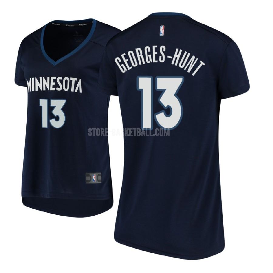 2017-18 minnesota timberwolves marcus georges hunt 13 navy icon women's replica jersey