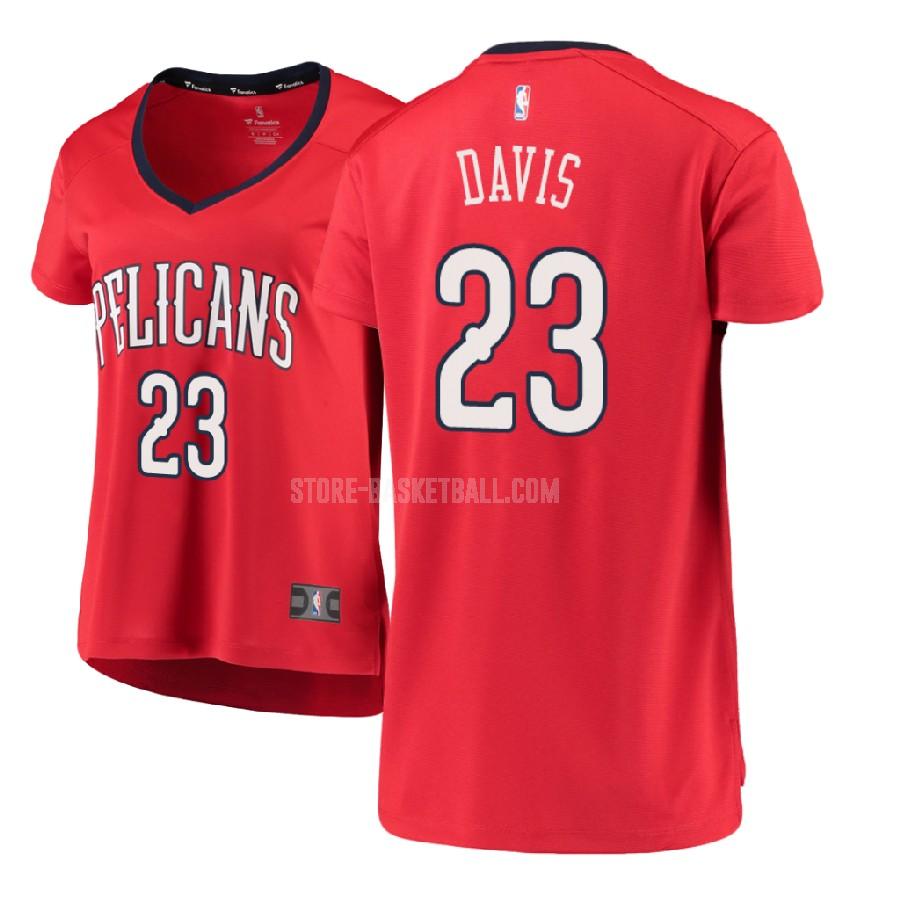 2017-18 new orleans pelicans anthony davis 23 red statement women's replica jersey