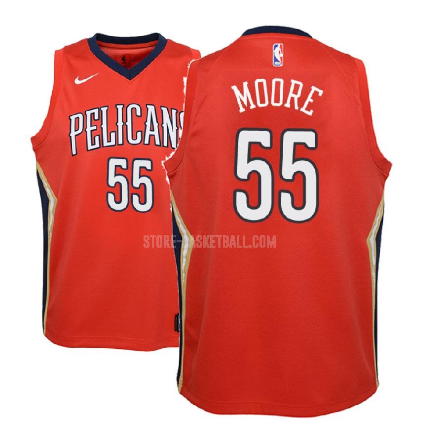 2017-18 new orleans pelicans e'twaun moore 55 red statement youth replica jersey