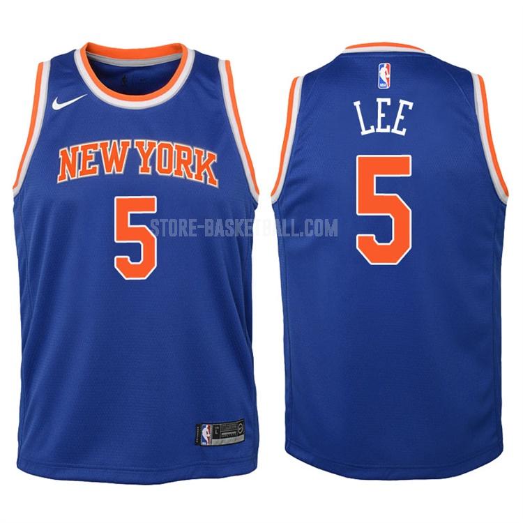 2017-18 new york knicks courtney lee 5 blue icon youth replica jersey