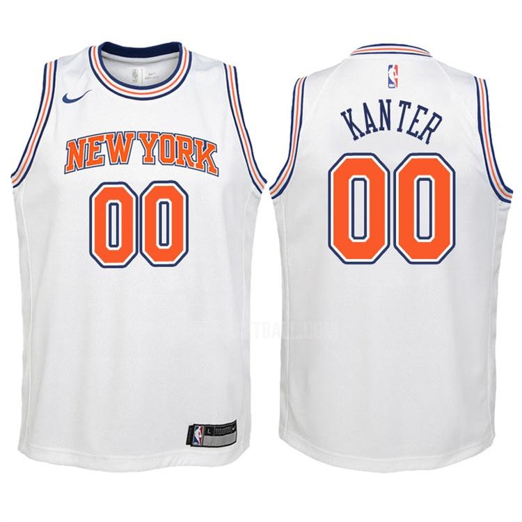2017-18 new york knicks enes kanter 0 white statement youth replica jersey