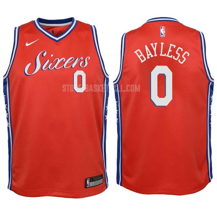 2017-18 philadelphia 76ers jerryd bayless 0 red statement youth replica jersey