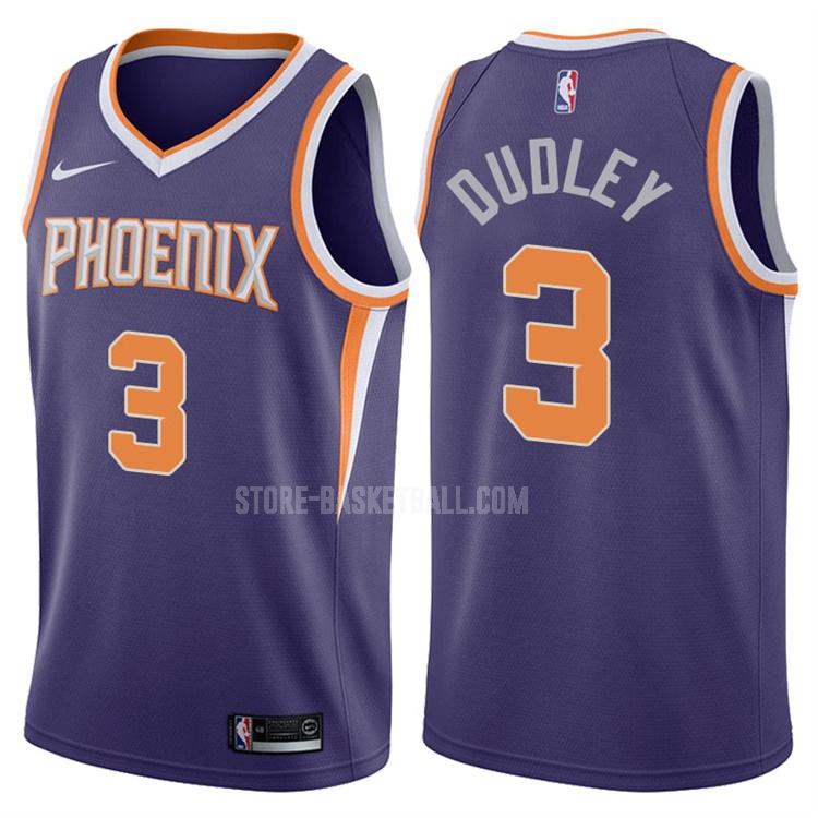 2017-18 phoenix suns jared dudley 3 purple icon men's replica jersey