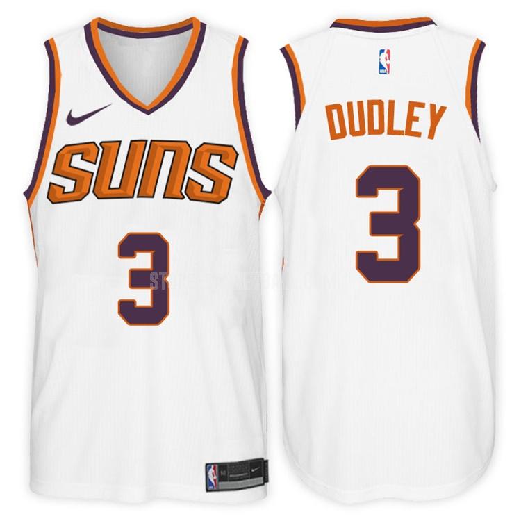 2017-18 phoenix suns jared dudley 3 white association men's replica jersey