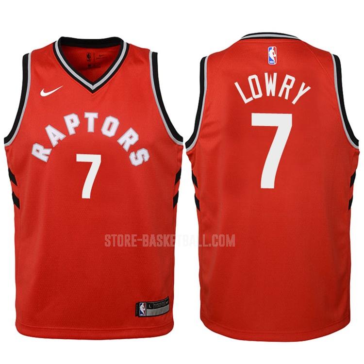 2017-18 toronto raptors kyle lowry 7 red icon youth replica jersey