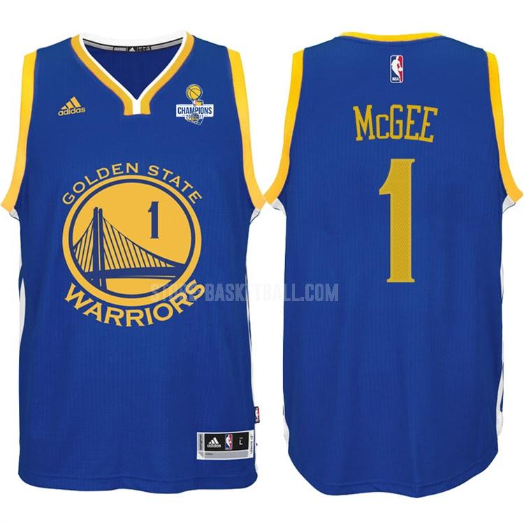 2017 golden state warriors javale mcgee 1 blue champions men's replica jersey