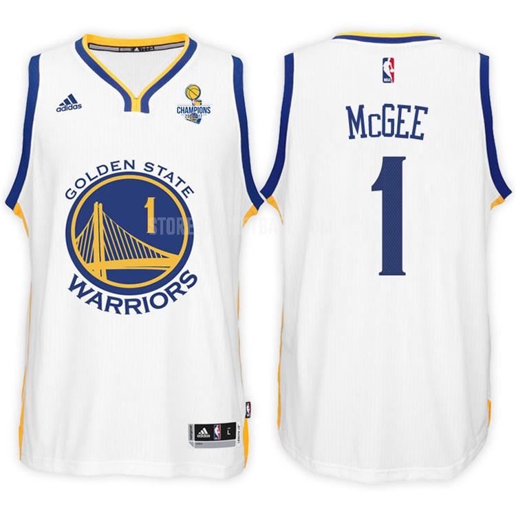2017 golden state warriors javale mcgee 1 white champions men's replica jersey