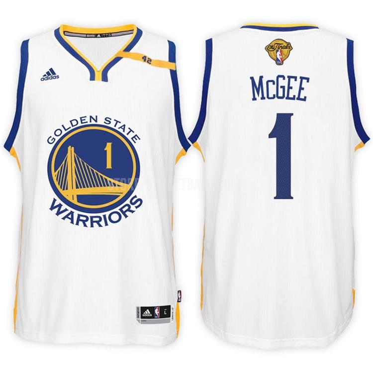 2017 golden state warriors javale mcgee 1 white nba finals patch home men's replica jersey