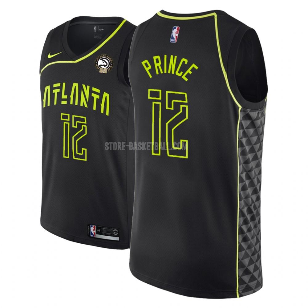 2018-19 atlanta hawks taurean prince 12 black 50th anniversary city edition men's replica jersey