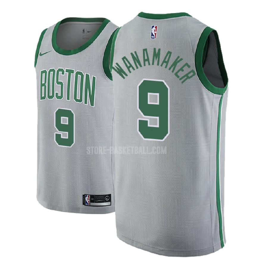 2018-19 boston celtics brad wanamaker 9 gray city edition men's replica jersey