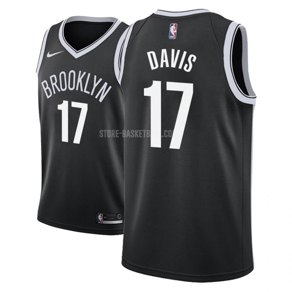 2018-19 brooklyn nets ed davis 17 black icon men's replica jersey