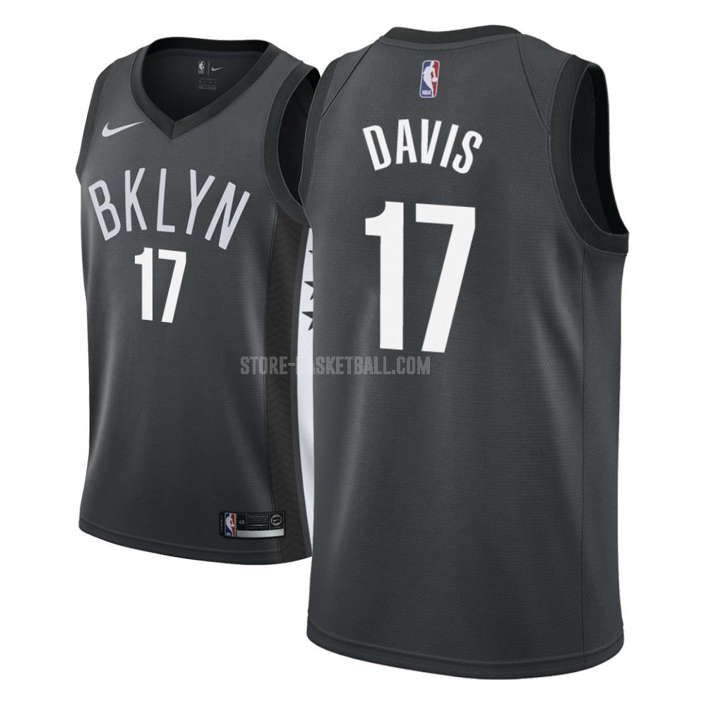 2018-19 brooklyn nets ed davis 17 black statement men's replica jersey