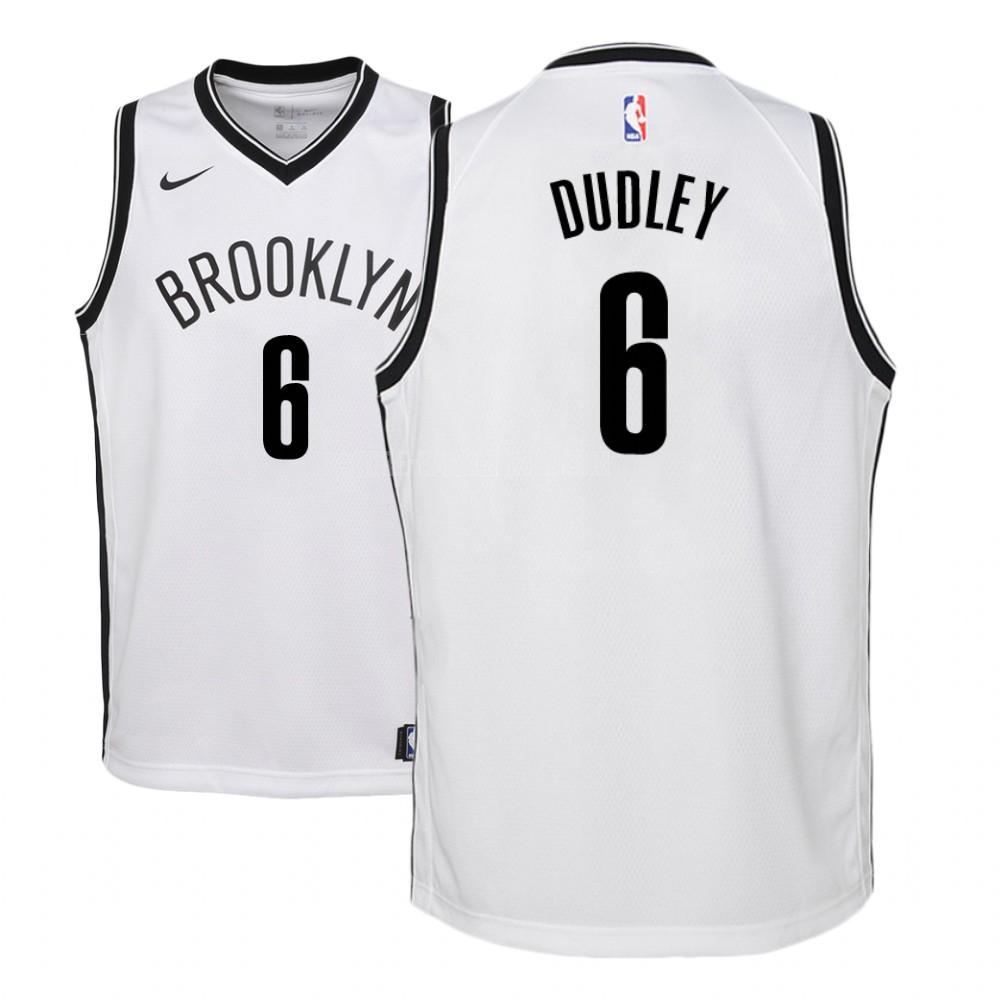 2018-19 brooklyn nets jared dudley 6 white association youth replica jersey