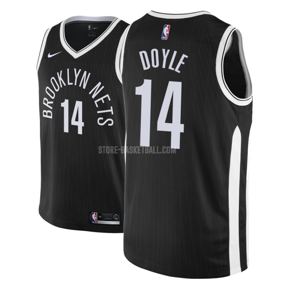 2018-19 brooklyn nets milton doyle 14 black city edition men's replica jersey