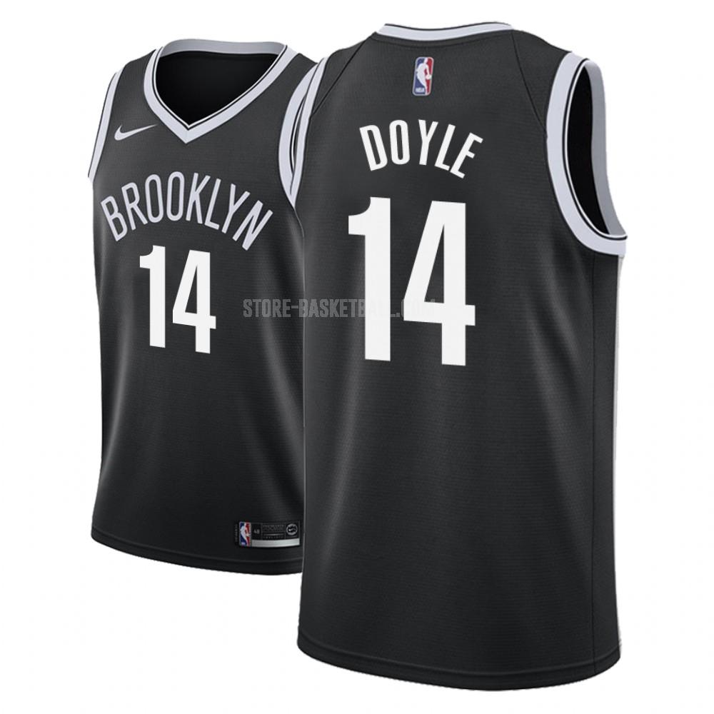 2018-19 brooklyn nets milton doyle 14 black icon men's replica jersey