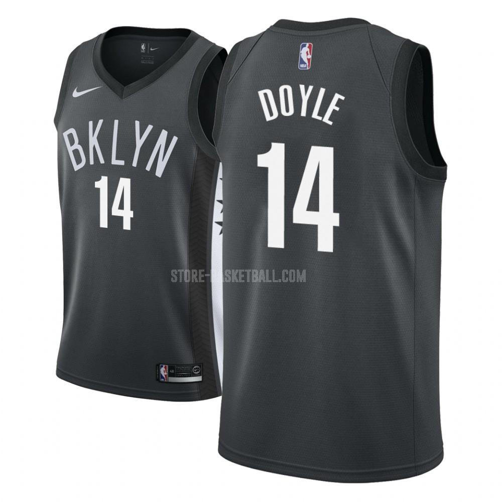 2018-19 brooklyn nets milton doyle 14 black statement men's replica jersey