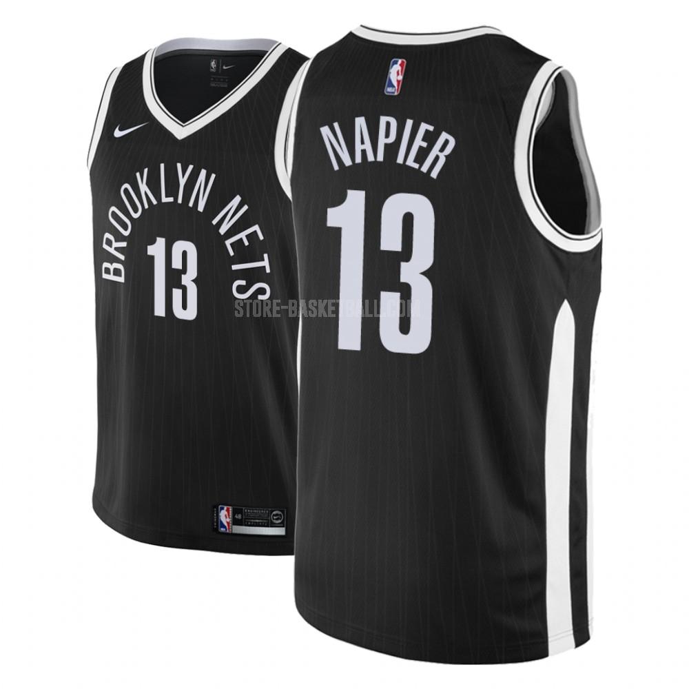 2018-19 brooklyn nets shabazz napier 13 black city edition men's replica jersey