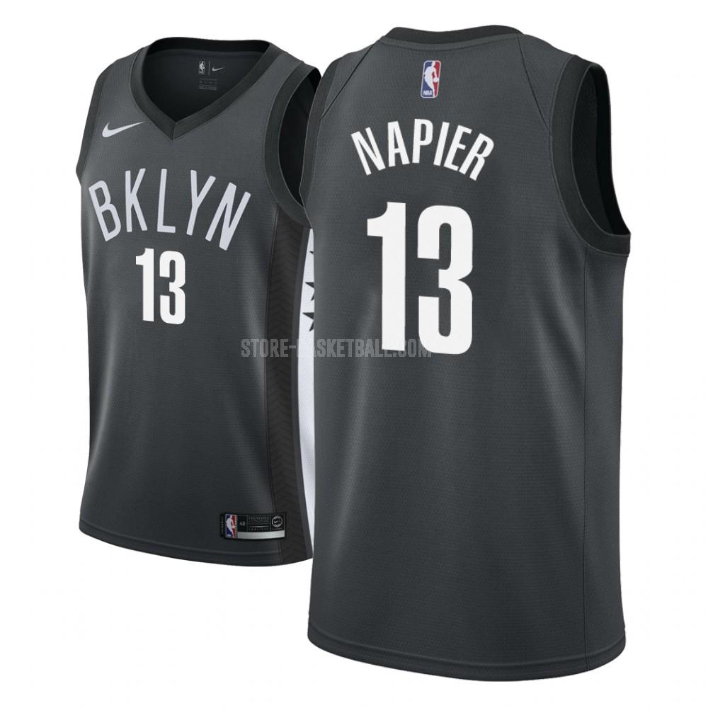 2018-19 brooklyn nets shabazz napier 13 black statement men's replica jersey