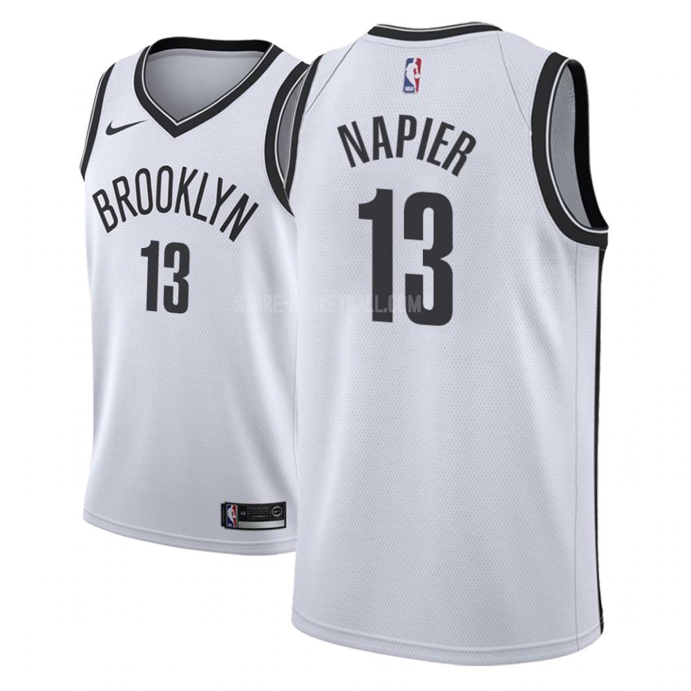 2018-19 brooklyn nets shabazz napier 13 white association men's replica jersey