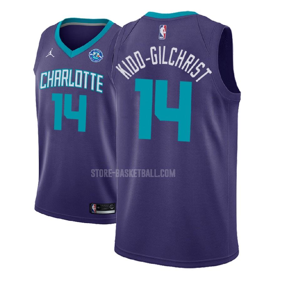 2018-19 charlotte hornets michael kidd-gilchrist 14 purple statement men's replica jersey