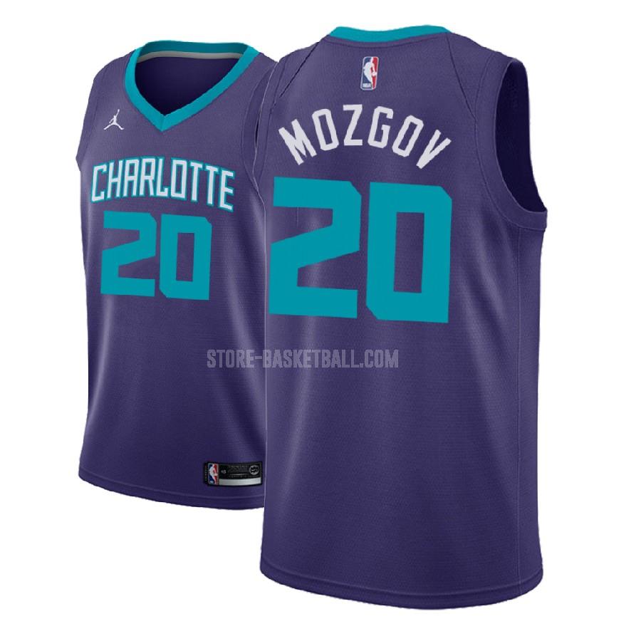 2018-19 charlotte hornets timofey mozgov 20 purple statement men's replica jersey