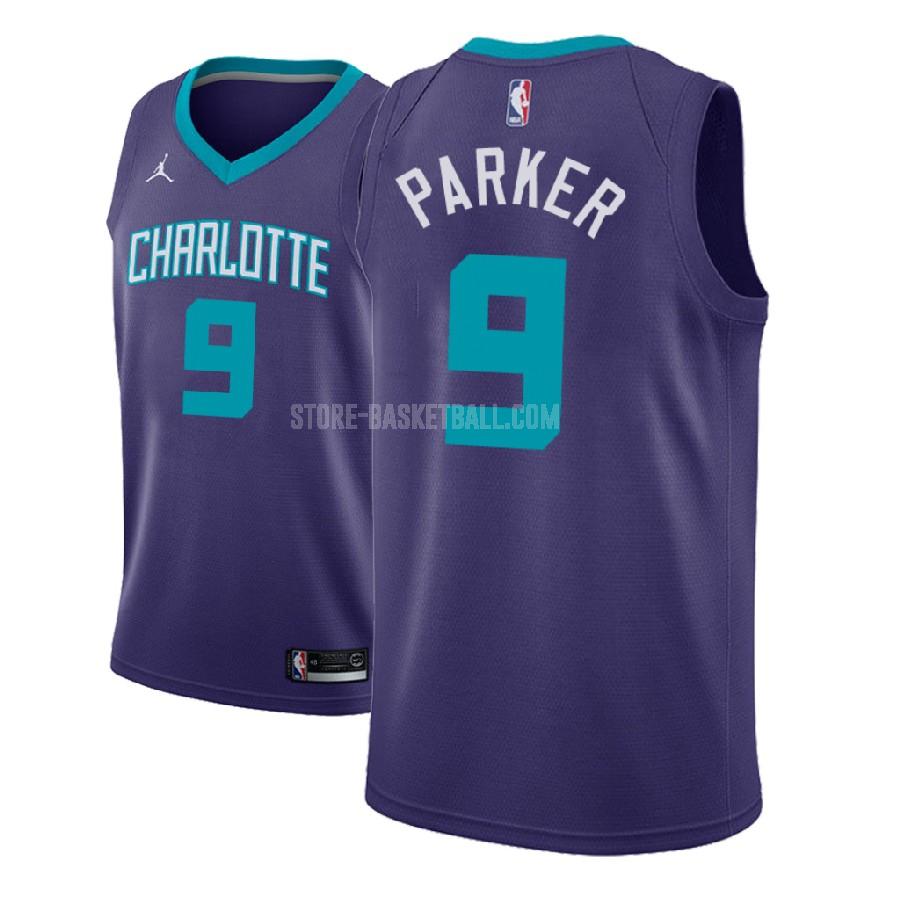 2018-19 charlotte hornets tony parker 9 purple statement men's replica jersey
