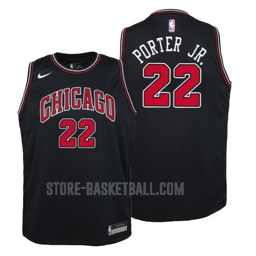 2018-19 chicago bulls otto porter jr 22 black statement youth replica jersey