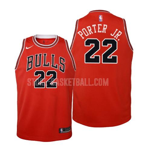 2018-19 chicago bulls otto porter jr 22 red icon youth replica jersey