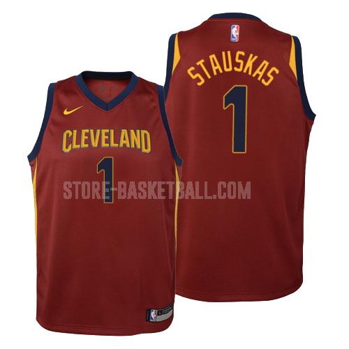 2018-19 cleveland cavaliers nik stauskas 1 red icon youth replica jersey