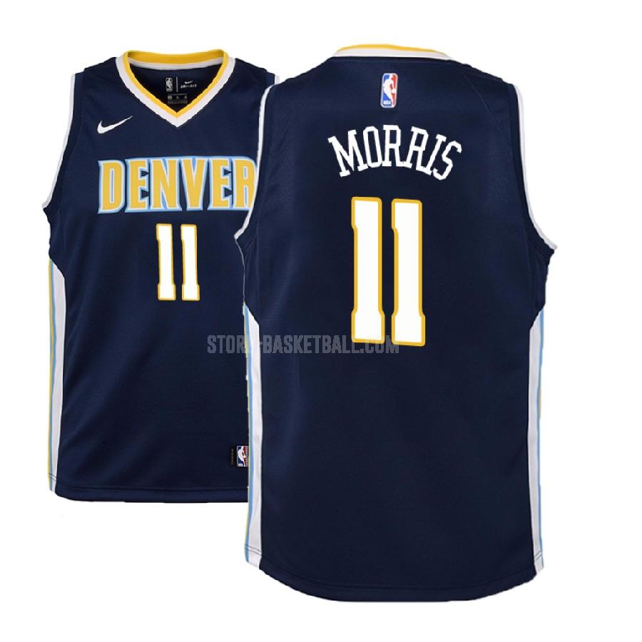 2018-19 denver nuggets monte morris 11 navy icon youth replica jersey