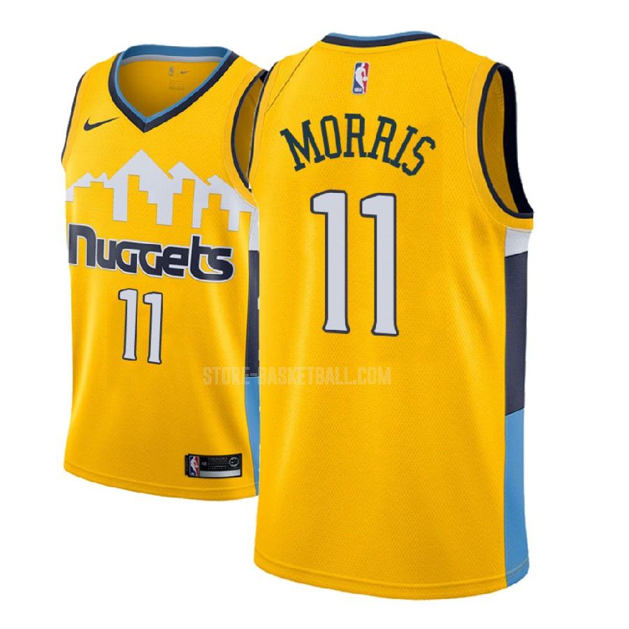 2018-19 denver nuggets monte morris 11 yellow statement men's replica jersey