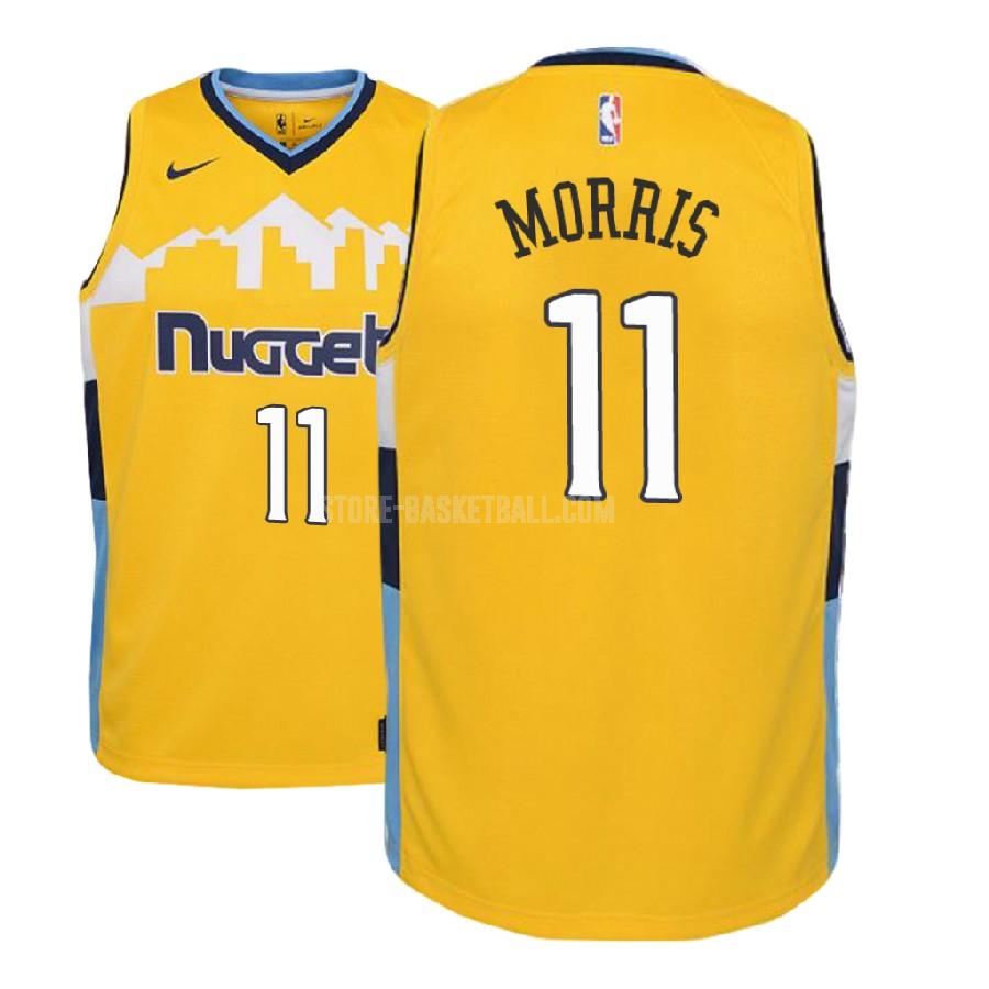 2018-19 denver nuggets monte morris 11 yellow statement youth replica jersey