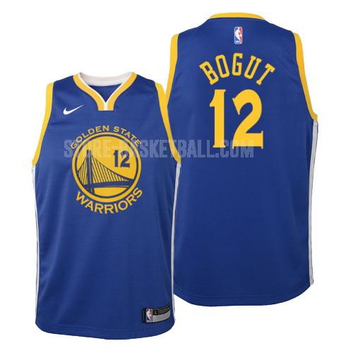 2018-19 golden state warriors andrew bogut 12 blue icon youth replica jersey