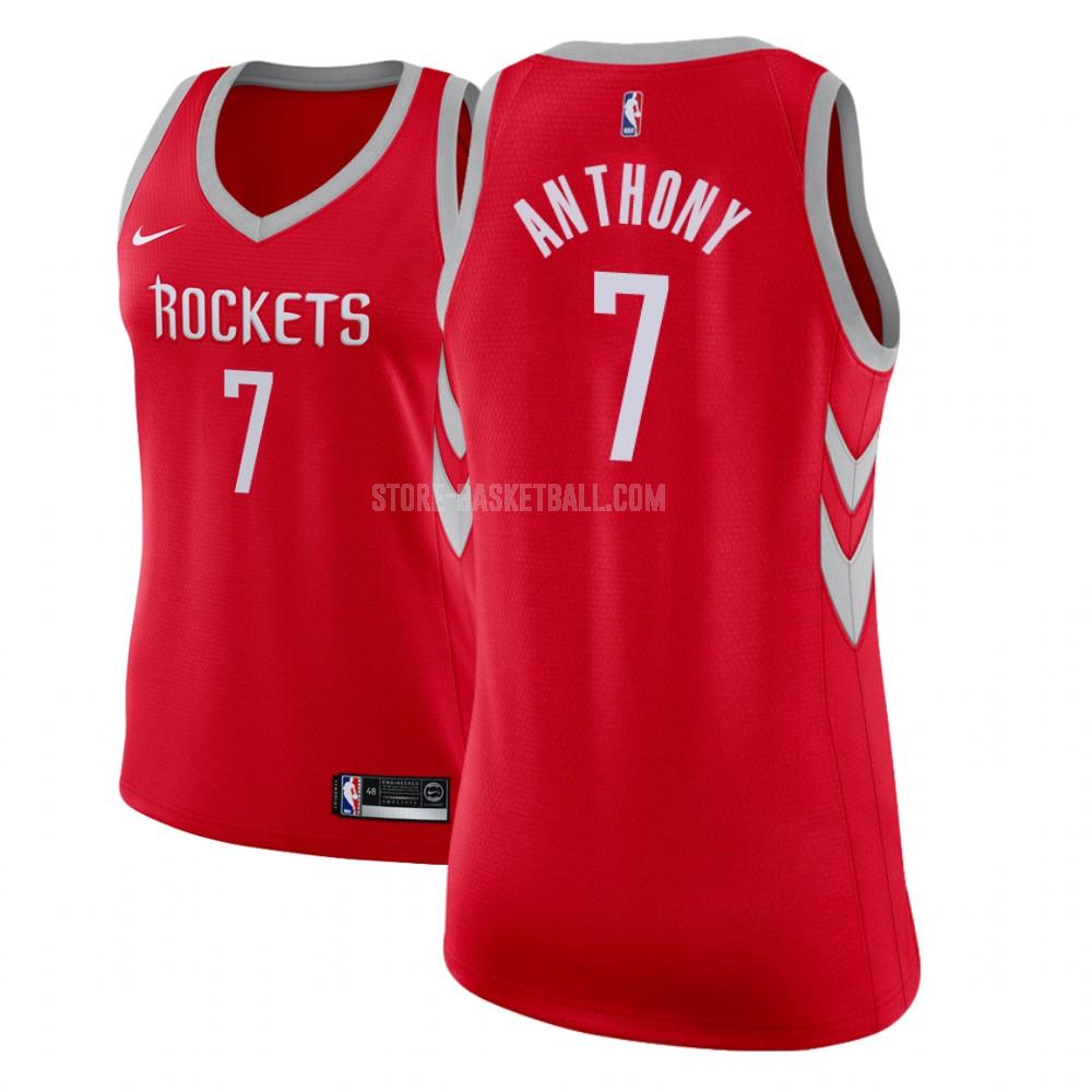 2018-19 houston rockets carmelo anthony 7 red icon women's replica jersey