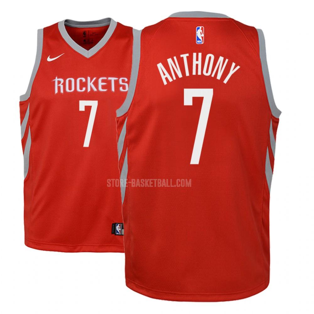 2018-19 houston rockets carmelo anthony 7 red icon youth replica jersey
