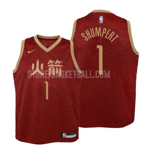 2018-19 houston rockets iman shumpert 1 red city edition youth replica jersey