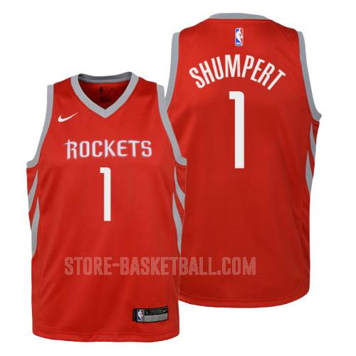 2018-19 houston rockets iman shumpert 1 red icon youth replica jersey
