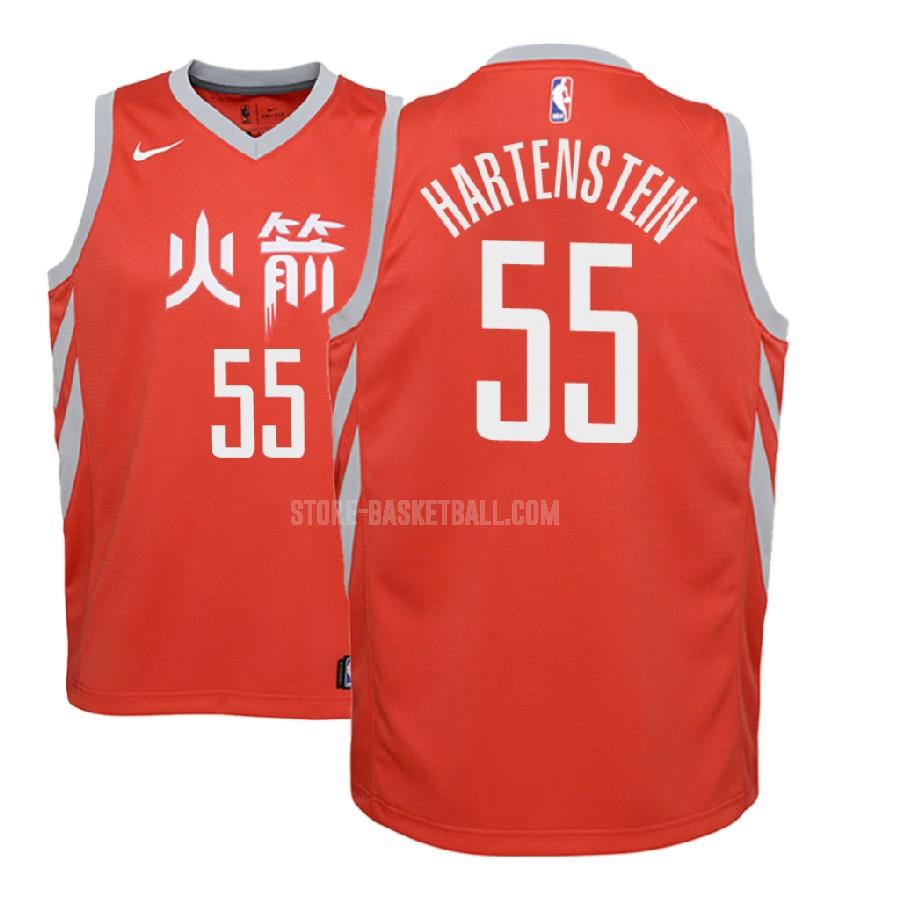 2018-19 houston rockets isaiah hartenstein 55 red city edition youth replica jersey