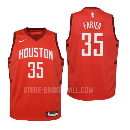 2018-19 houston rockets kenneth faried 35 red earned edition youth replica jersey