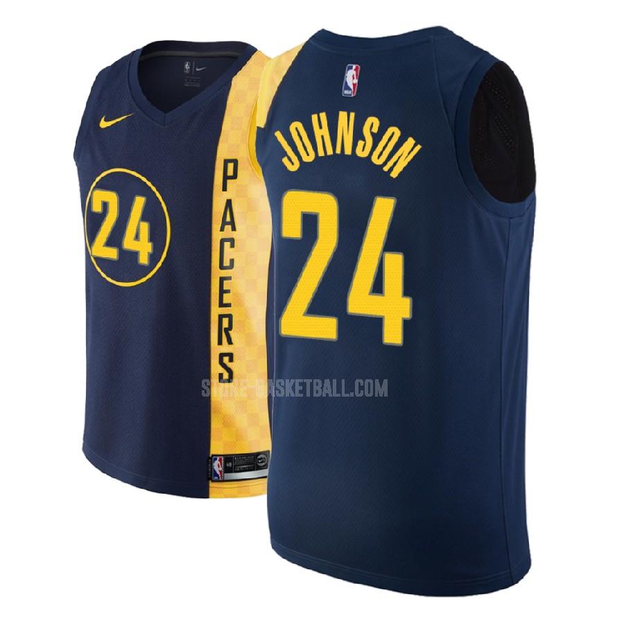 2018-19 indiana pacers alize johnson 24 navy city edition men's replica jersey