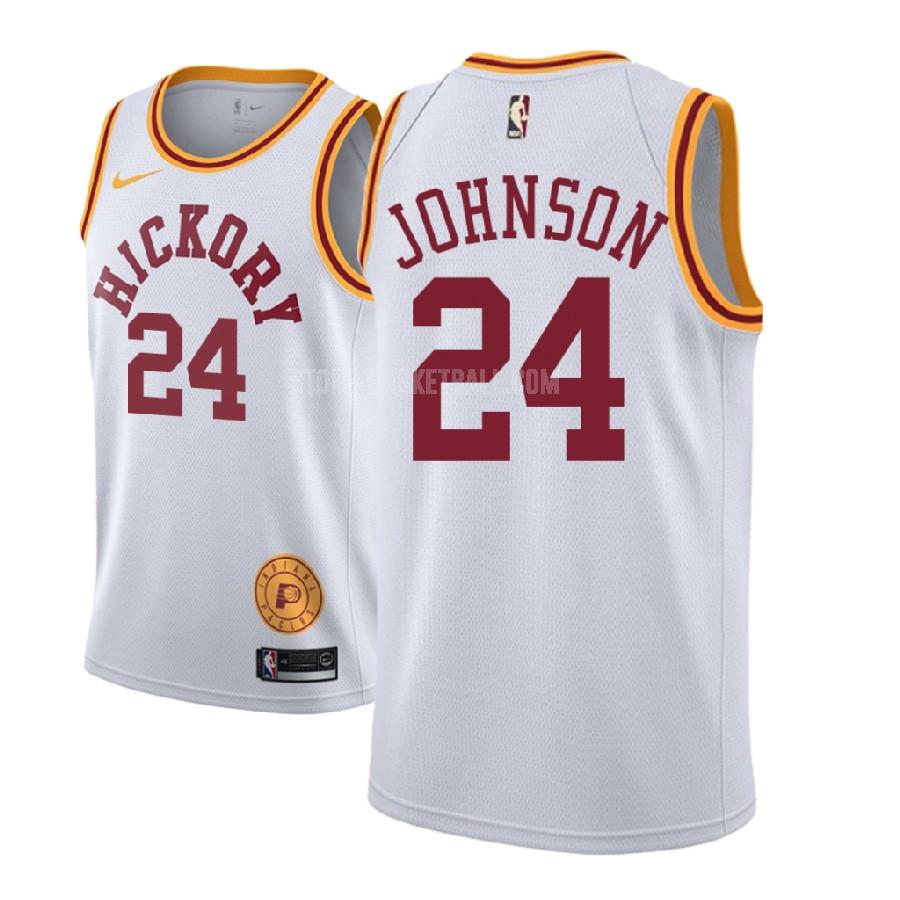 2018-19 indiana pacers alize johnson 24 white classic edition men's replica jersey