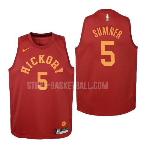 2018-19 indiana pacers edmond sumner 5 red hardwood classics youth replica jersey