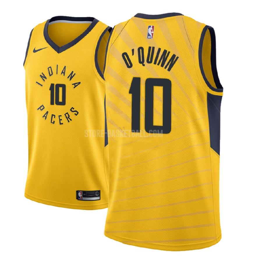 2018-19 indiana pacers kyle o'quinn 10 yellow statement men's replica jersey