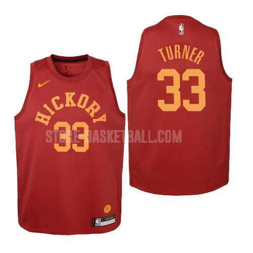 2018-19 indiana pacers myles turner 33 red hardwood classics youth replica jersey