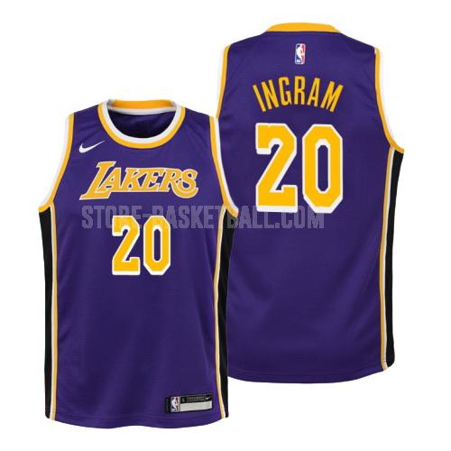 2018-19 los angeles lakers andre ingram 20 purple statement youth replica jersey