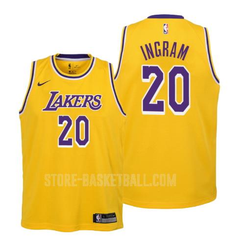 2018-19 los angeles lakers andre ingram 20 yellow icon youth replica jersey