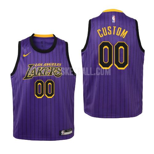 2018-19 los angeles lakers custom purple city edition youth replica jersey