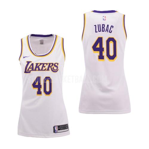 2018-19 los angeles lakers ivica zubac 40 white association women's replica jersey
