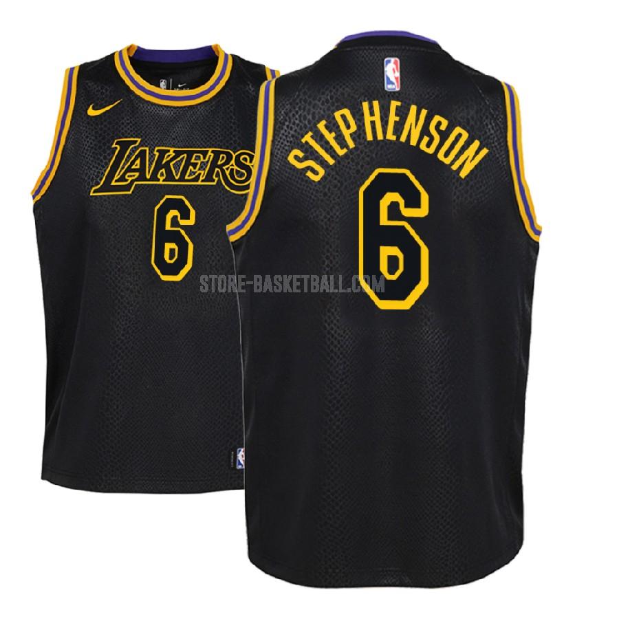2018-19 los angeles lakers lance stephenson 6 black city edition youth replica jersey